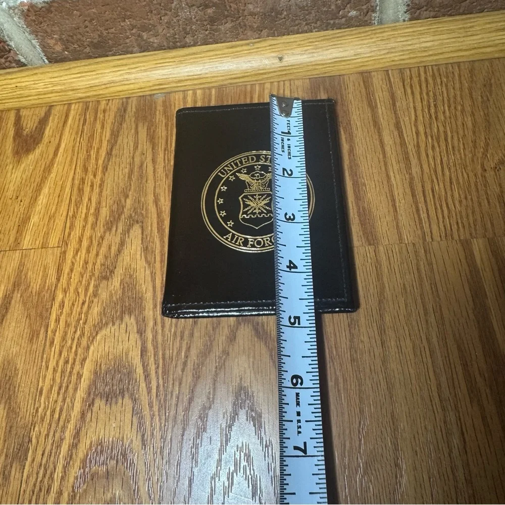 United States Air Force BiFold Wallet Black Genuine Cowhide Made in USA Military